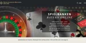 Die Website des Online-Casinos der Spielbanken Bayern