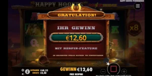 Gewinn von 12,60 Euro in Freispielen