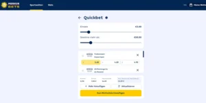 Abgabe einer Quickbet