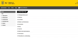 FAQ-Bereich auf der Interwetten Website