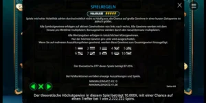 Spielregeln und Gewinnlinien