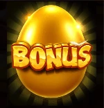 Goldenes Ei mit Aufschrift "Bonus" als Scatter-Symbol