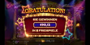 90,12 Euro in 8 Freispielen gewonnen
