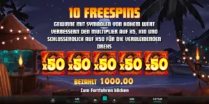 10 Freispiele gewonnen