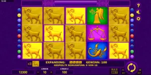 Freispielrunde mit über 4 Walzen expandiertem Spezialsymbol