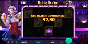 Gesamtgewinn von 92,50 Euro in Freispielen