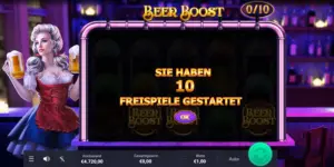 10 Freispiele gewonnen