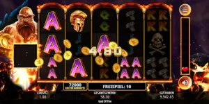 Freispiele mit bisherigem Gewinn in Höhe von 58,30 Euro und einem verbleibenden Herz