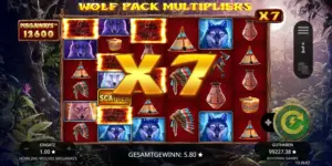 Multiplikator-Feature mit x7 Multiplikator und Gewinn von 5,80 Euro