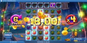 Gewinn von 18 Euro in Freispiel
